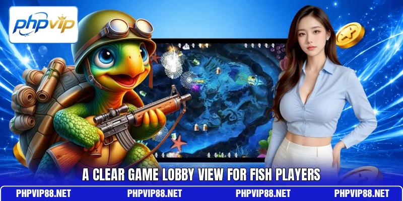 A clear game lobby view for Fish players A clear game lobby view for Fish players