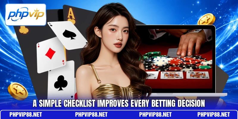 A simple checklist improves every betting decision A simple checklist improves every betting decision