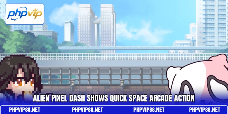 Alien Pixel Dash shows quick space arcade action Alien Pixel Dash shows quick space arcade action