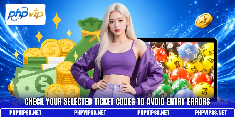 Check your selected ticket codes to avoid entry errors Check your selected ticket codes to avoid entry errors