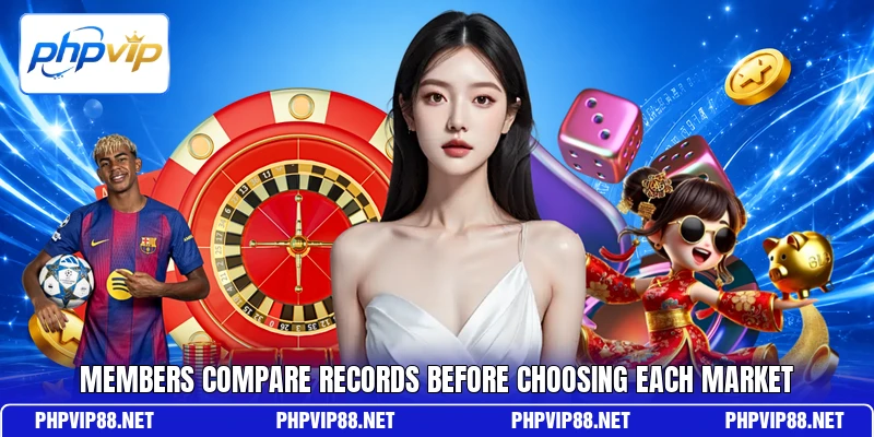 Members compare records before choosing each market