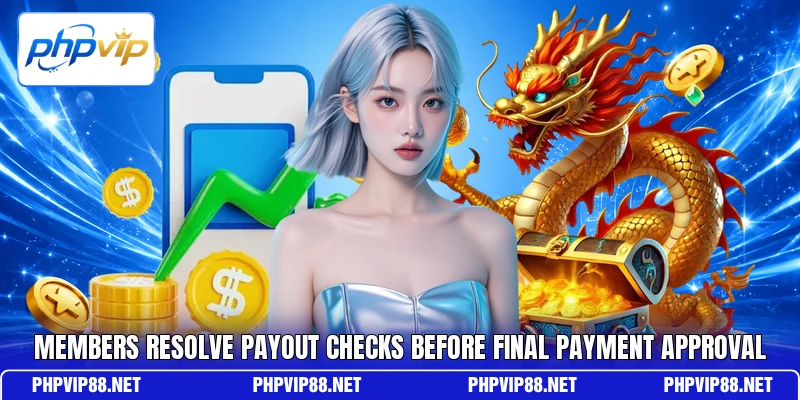 Members resolve payout checks before final payment approval