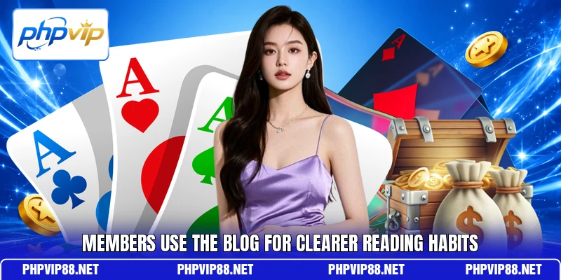 Members use the blog for clearer reading habits