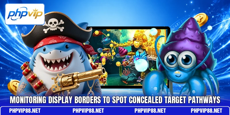 Monitoring display borders to spot concealed target pathways Monitoring display borders to spot concealed target pathways