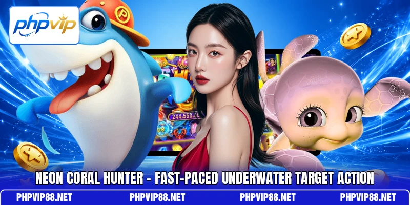 Neon Coral Hunter - Fast-Paced Underwater Target Action Neon Coral Hunter - Fast-Paced Underwater Target Action