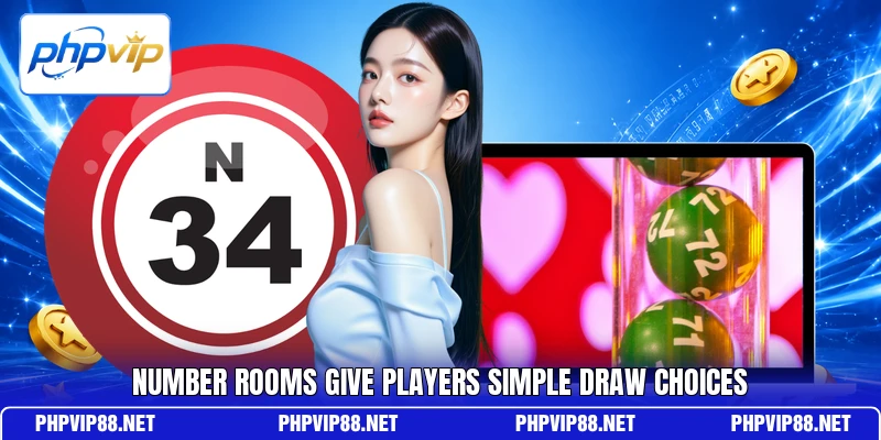 Number rooms give players simple draw choices Number rooms give players simple draw choices