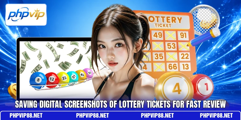 Saving digital screenshots of lottery tickets for fast review Saving digital screenshots of lottery tickets for fast review