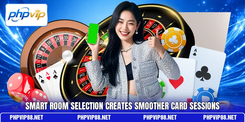 Smart room selection creates smoother card sessions Smart room selection creates smoother card sessions